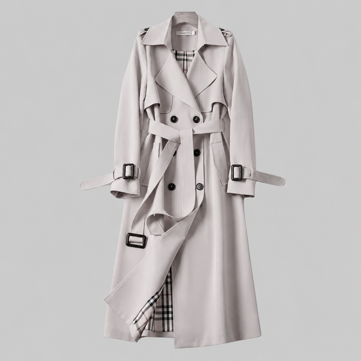 Aleah | Black Trench Coat Women Tailored Fit Lightweight Elegant 4