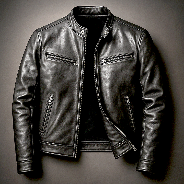 Alton | Brown Leather Jacket Mens Vintage Tailored Fit Durable Classic Style 2