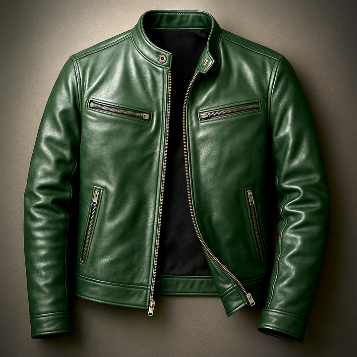 Alton | Brown Leather Jacket Mens Vintage Tailored Fit Durable Classic Style 3