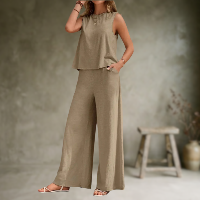 Alyssa | Elegant & Comfortable Sleeveless Two-Piece Suit 0