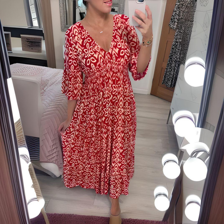 Amara | Flared Silhouette & V-neck Dresses Summer 0