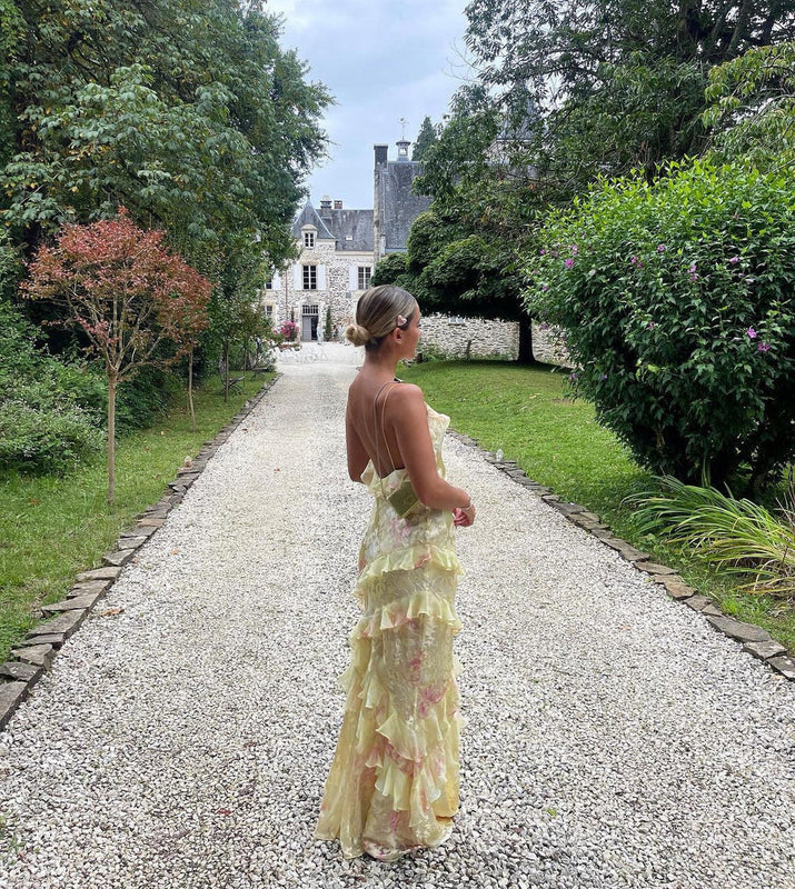 Amara | Floral Maxi Dress Flowing Elegant Fit for Women 4
