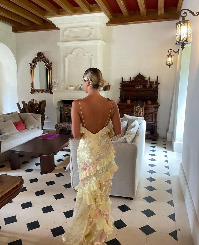 Amara | Floral Maxi Dress Flowing Elegant Fit for Women 5