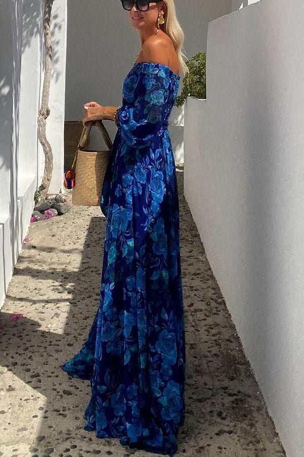 Amelia | Women's Floral Off-Shoulder Mother of the Bride Dress Maxi 2