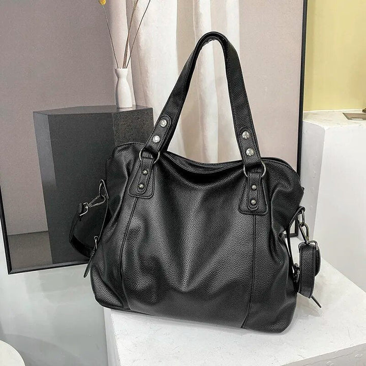 Amelia | Women's Large Capacity Leather Shoulder Tote Bag Studded 0