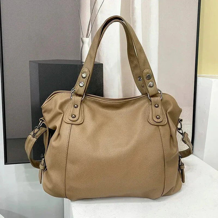 Amelia | Women's Large Capacity Leather Shoulder Tote Bag Studded 2