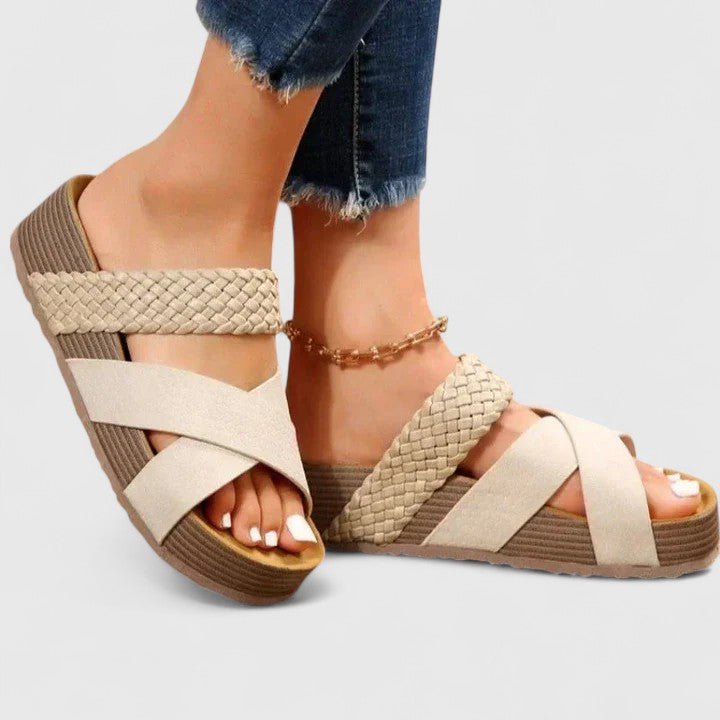 Amelia | Women's Orthopedic Platform Comfortable Sandals Braided Cross-Strap 3