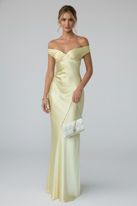 Arthur | Elegant Off-Shoulder Ruched Maxi Dress