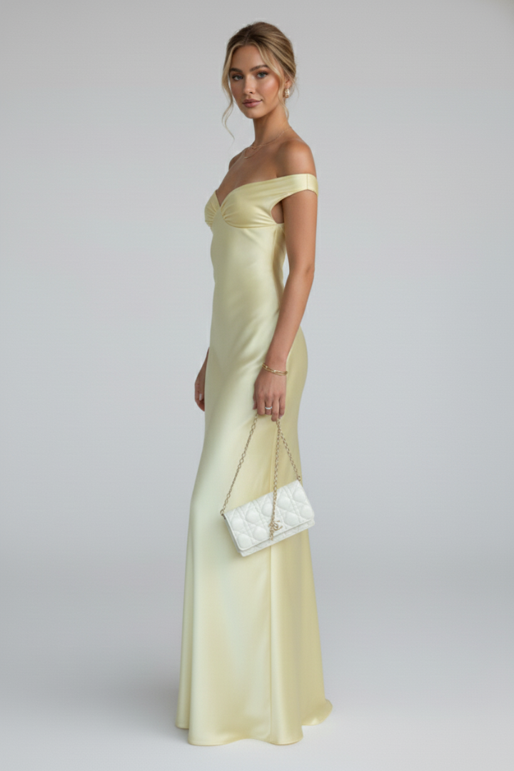 Anastacia | Elegant Off Shoulder Fitted Maxi Dress – Women’s Dress for Formal & Cocktail Occasions 3