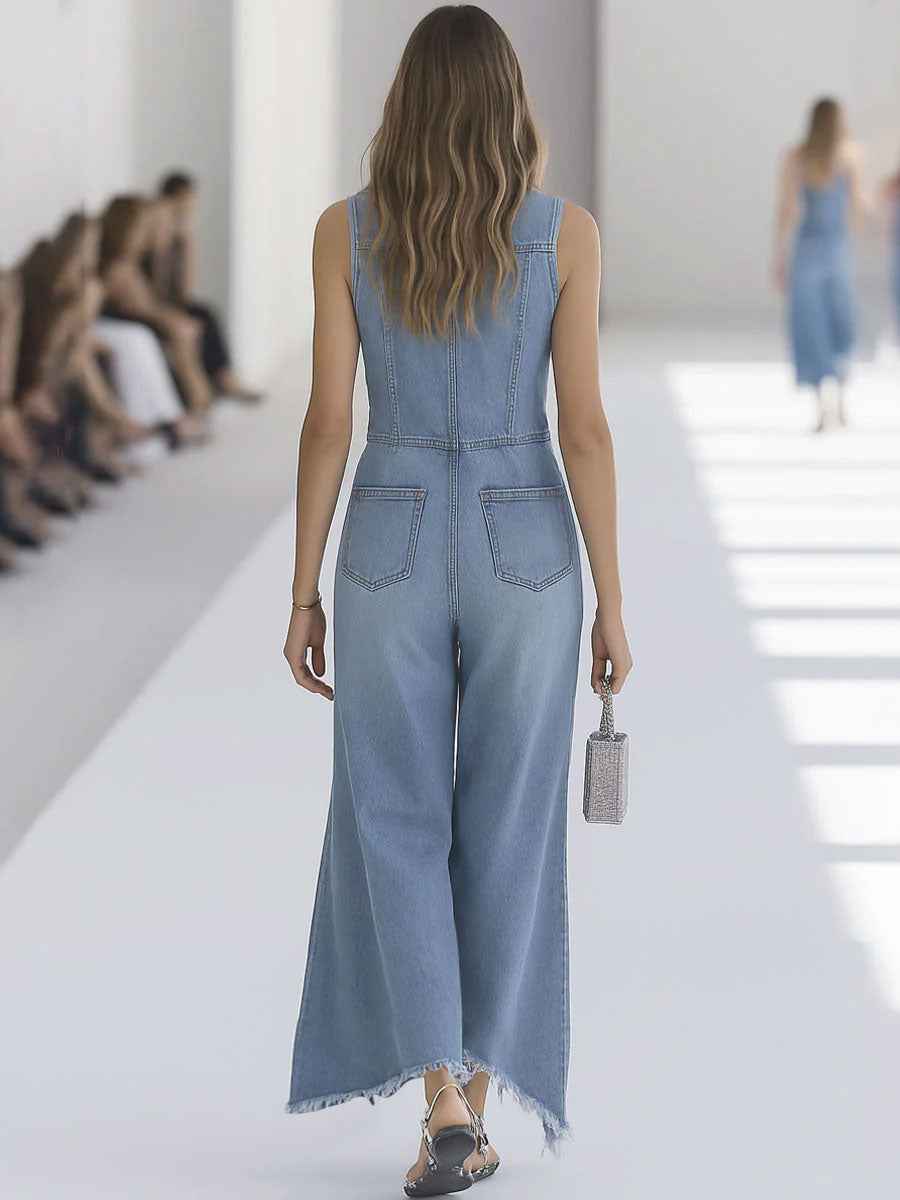Andromeda | Effortless, Vintage-Inspired Women's Jumpsuit – Sleeveless & Wide Leg 3
