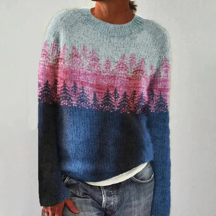 Aria | Women's Retro Striped Relaxed-Fit Knit Sweater 8
