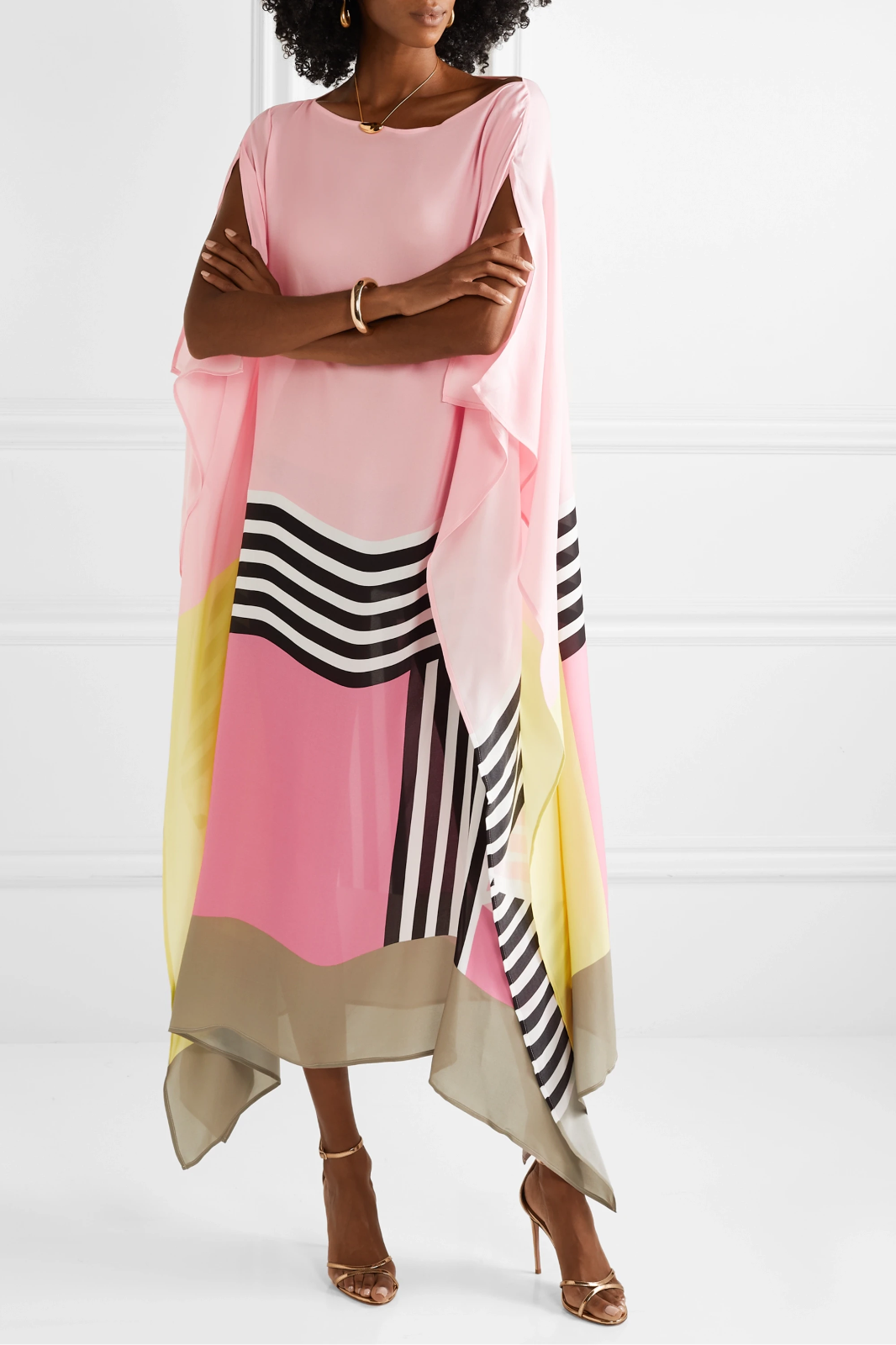 Aurelia | Elegant, Flowing Maxi Dress with Batwing Sleeves for Women 0