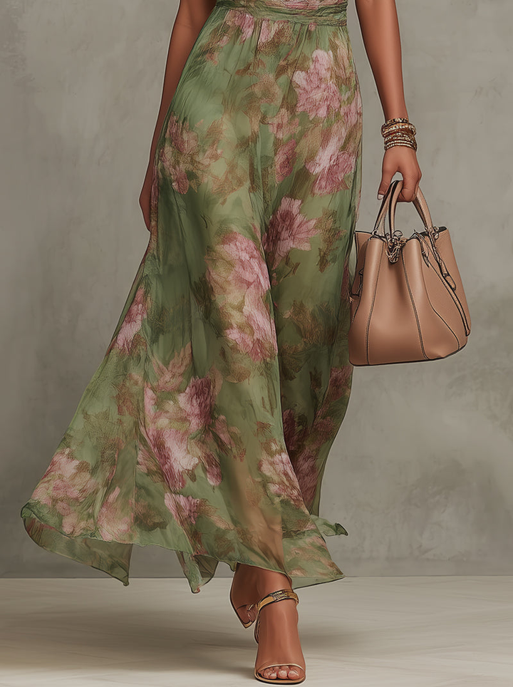 Aurelia | Floral Maxi Dress Halter Neck Elegant Summer Style 3
