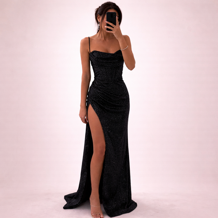 Aurora | Romantic sequined maxi dress 0
