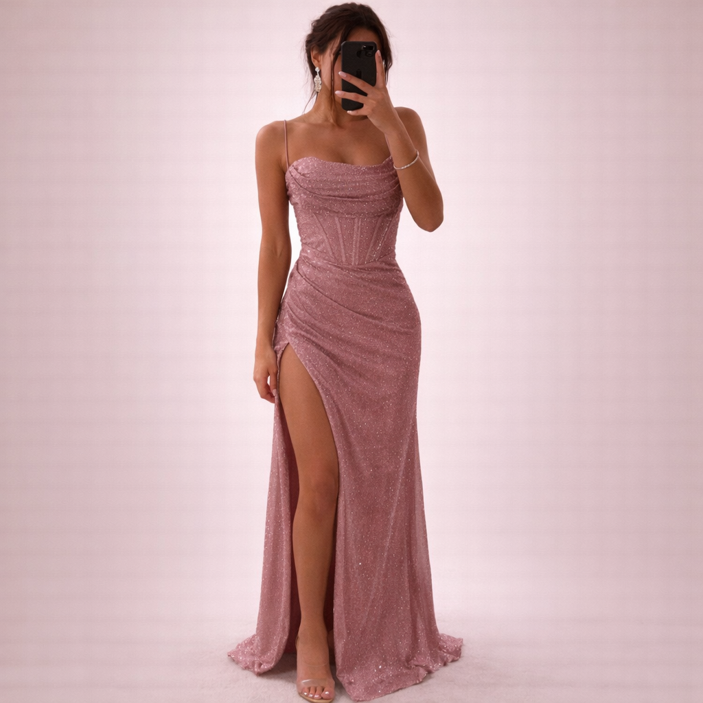 Aurora | Romantic sequined maxi dress 2