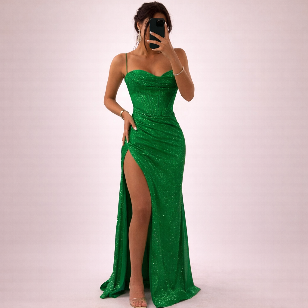 Aurora | Romantic sequined maxi dress 4