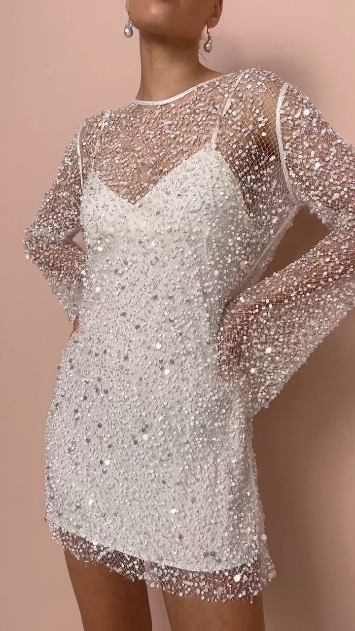 Ava | Shimmering and Sophisticated Women's Glitter Party Dress 0