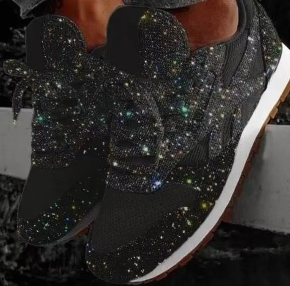 Ava | Sparkling women's glitter sneakers with comfort sole 0