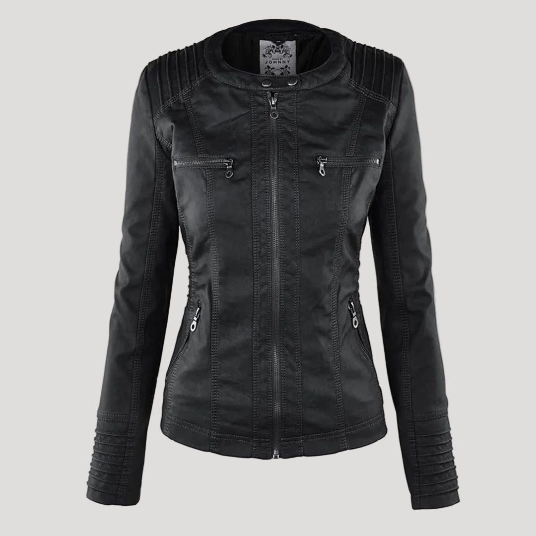 Ava | Stylish weatherproof women's faux leather jacket 1