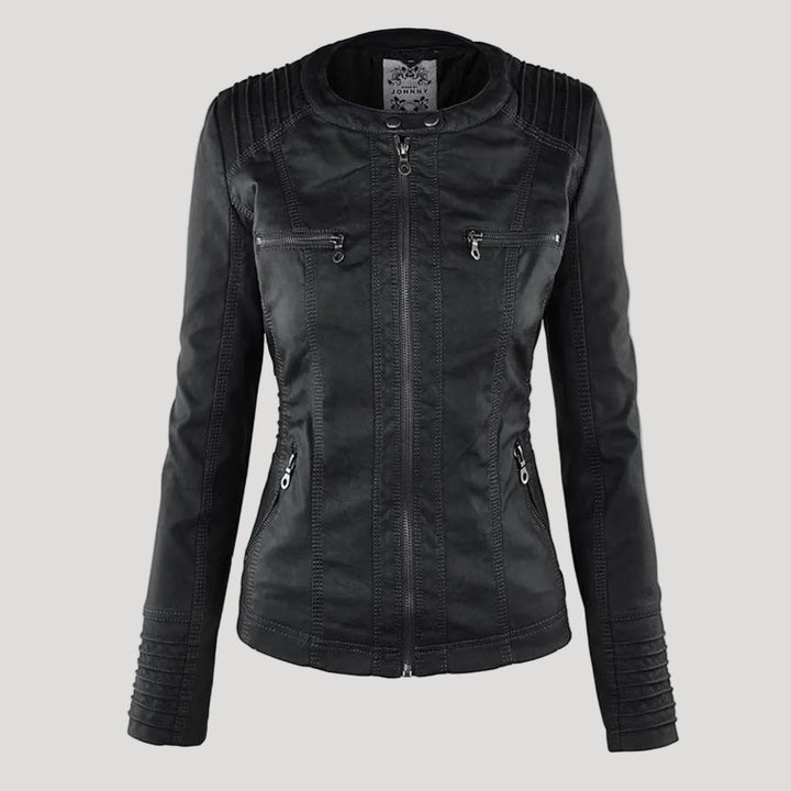 Ava | Stylish weatherproof women's faux leather jacket 1