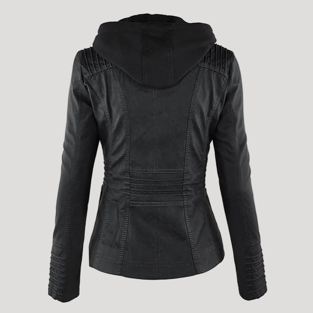 Ava | Stylish weatherproof women's faux leather jacket 2