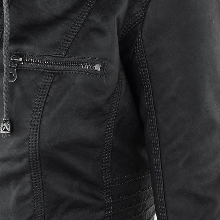 Ava | Stylish weatherproof women's faux leather jacket 3