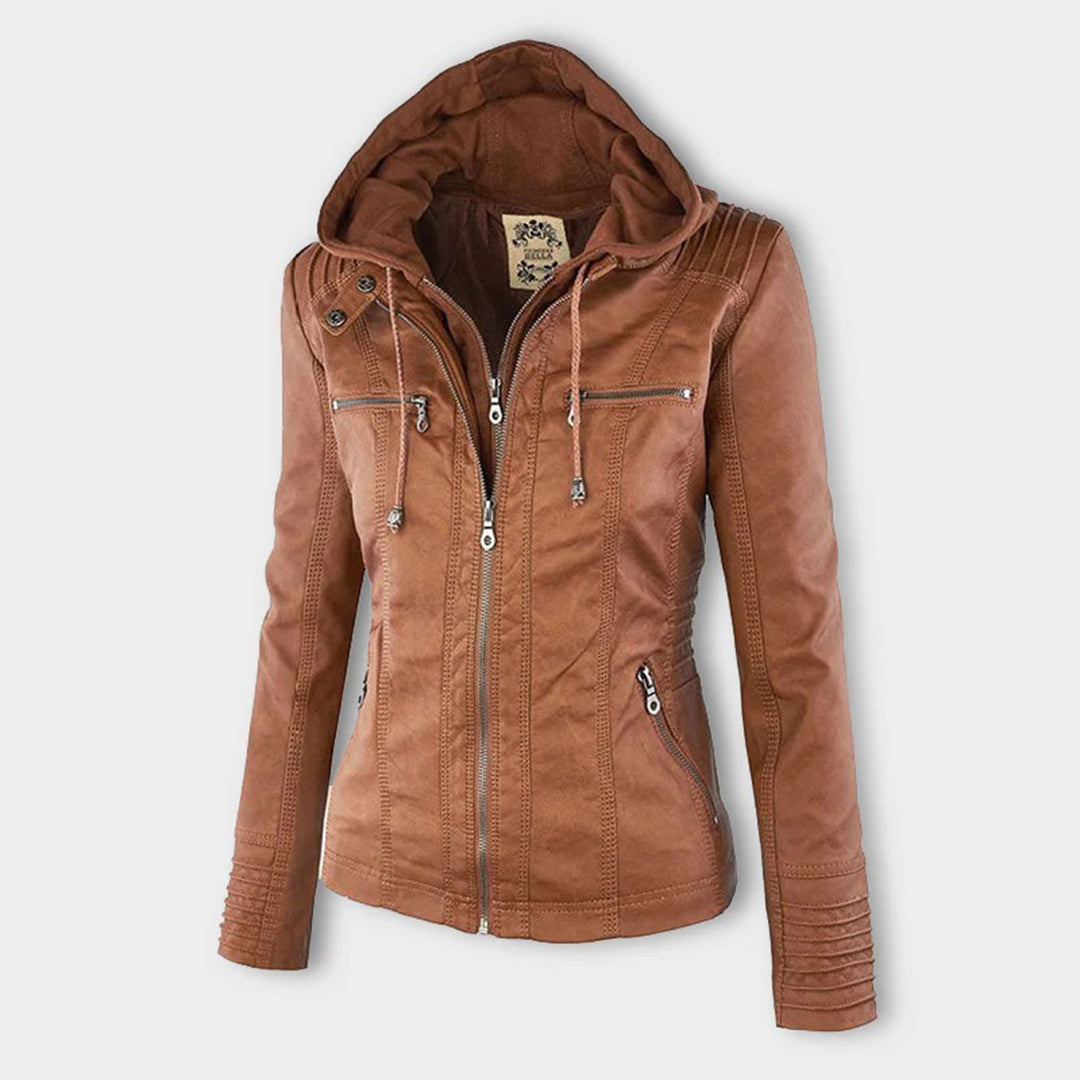 Ava | Stylish weatherproof women's faux leather jacket 6