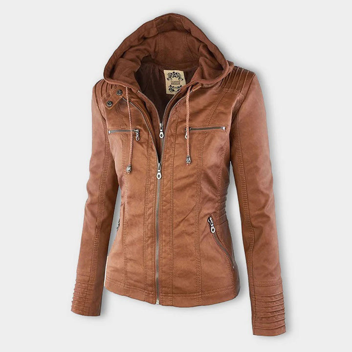 Ava | Stylish weatherproof women's faux leather jacket 6