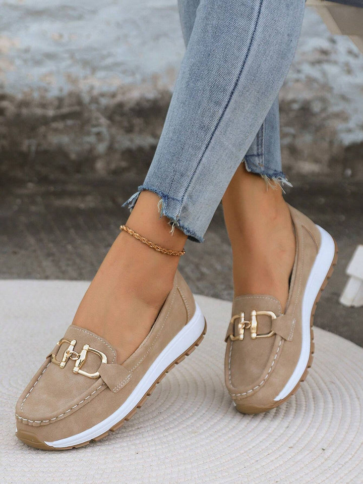 Aveline | Elegant Gold Buckle & Comfortable Women’s Loafers 0