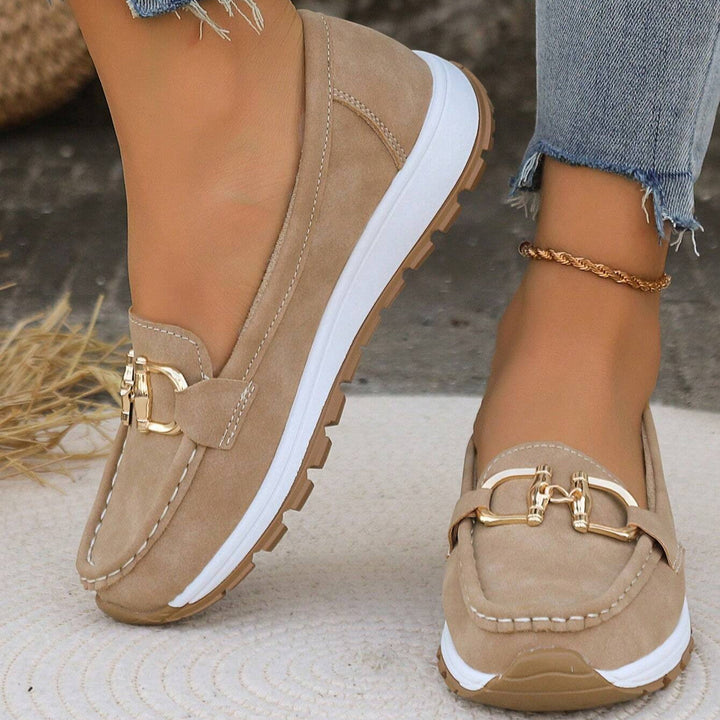 Aveline | Elegant Gold Buckle & Comfortable Women’s Loafers 1