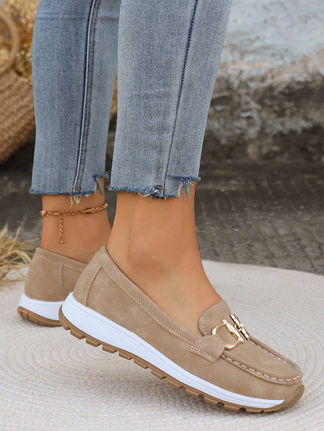 Aveline | Elegant Gold Buckle & Comfortable Women’s Loafers 3
