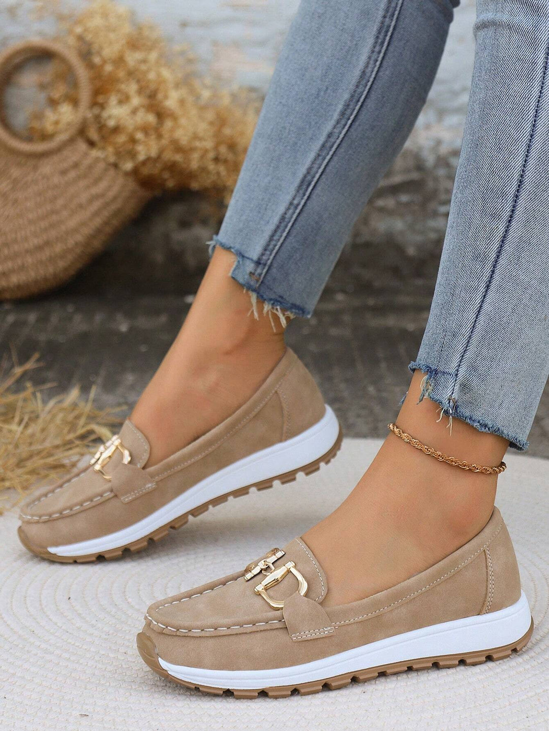 Aveline | Elegant Gold Buckle & Comfortable Women’s Loafers 5