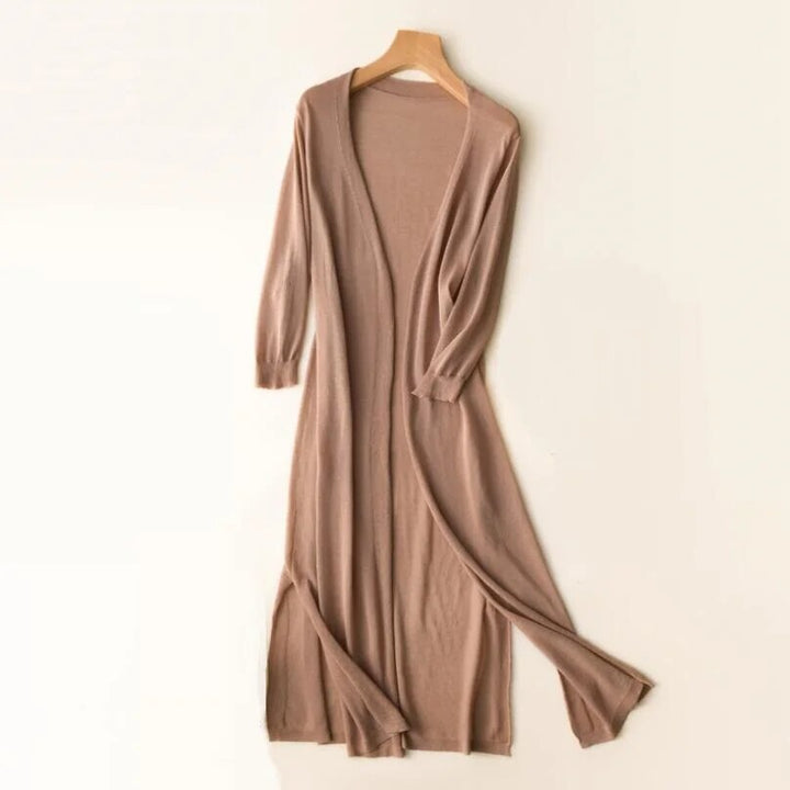 Benthe | Stylish long knitted cardigan 1