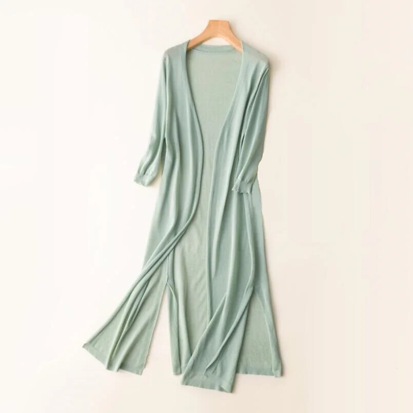 Benthe | Stylish long knitted cardigan 4