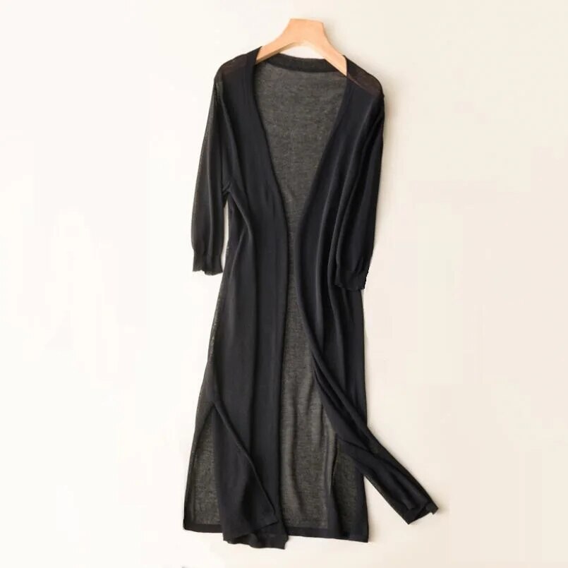 Benthe | Stylish long knitted cardigan 5