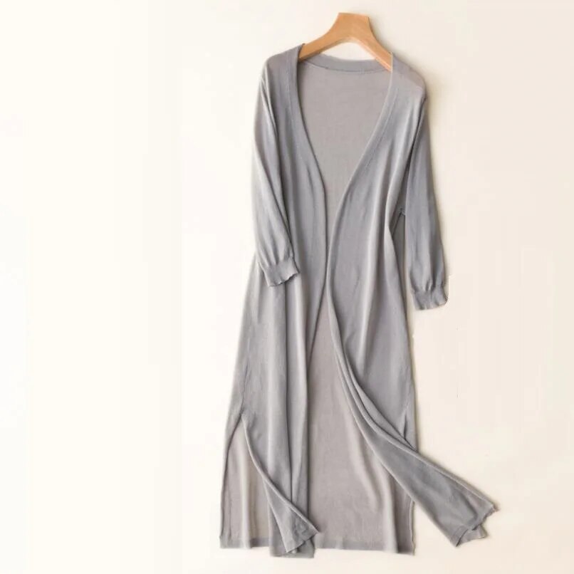 Benthe | Stylish long knitted cardigan 7