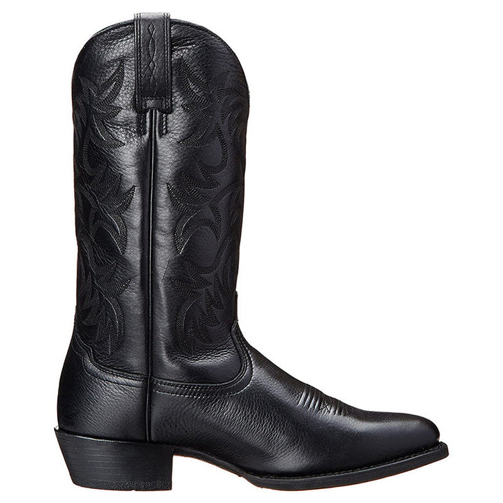 Bramwell | Black Leather Boots Mid-Length Western Durable Comfort Fit 2