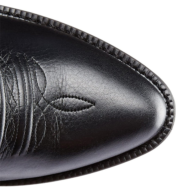 Bramwell | Black Leather Boots Mid-Length Western Durable Comfort Fit 6