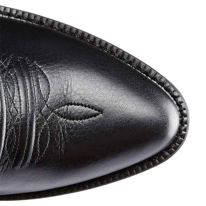 Bramwell | Black Leather Boots Mid-Length Western Durable Comfort Fit 6