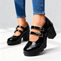 Alice | Vintage Inspired Platform Mary Jane Block Heel
