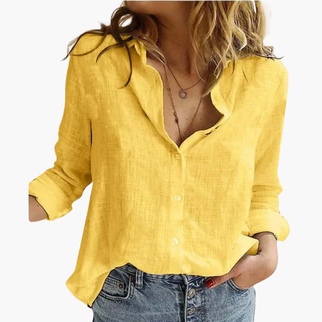 Brielle | Relaxed Fit Light Blue Women's Shirt – Elegant & Versatile Long Sleeve Blouse 6