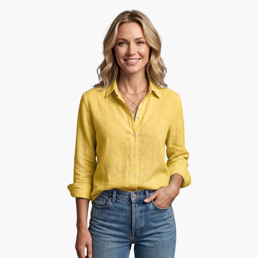 Brielle | Relaxed Fit Light Blue Women's Shirt – Elegant & Versatile Long Sleeve Blouse 7
