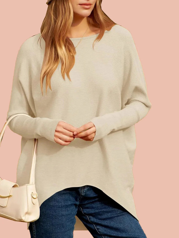 Brielle | Soft & Elegant Oversized Women's Sweater – Timeless Ribbed Knit Design 0