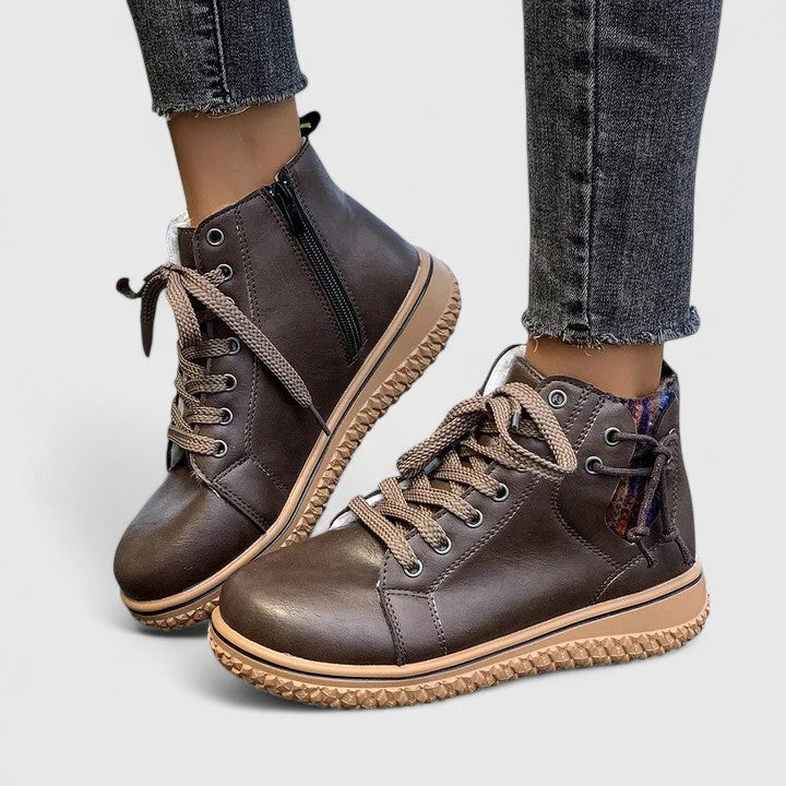 Brielle | Stylish Black Ankle Boots for Women – Comfortable Lace-Up Booties 9