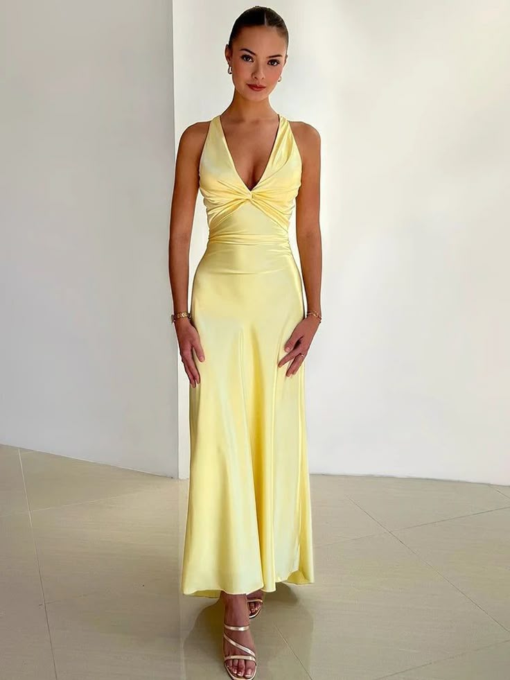 Brielle | V-Neck Maxi Dress Flowing Fit Elegant Long Dresses for Women 0