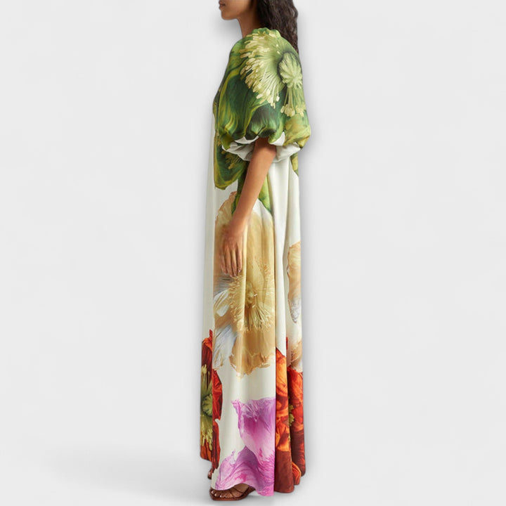 Calliope | Elegant Off Shoulder Maxi Dress – Tropical Floral Print for Women’s Dress & Wedding Guest Dresses 3