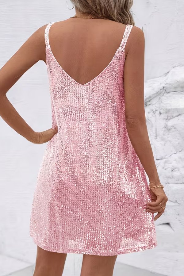 Camila | Women's Sleeveless Sequin Mini Evening Gown Cocktail Dress 3