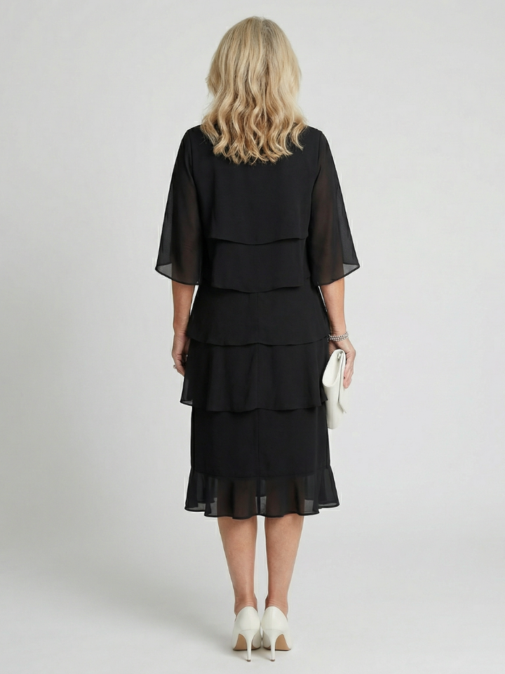 Cassandra | Elegant Tiered Midi Dress – Perfect Summer & Wedding Guest Dresses 3