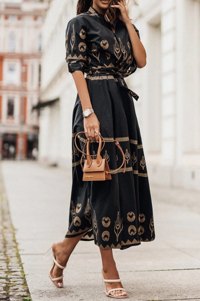 Cassandra | Elegant, Versatile &amp; Chic Women’s Collared Midi Dress 0