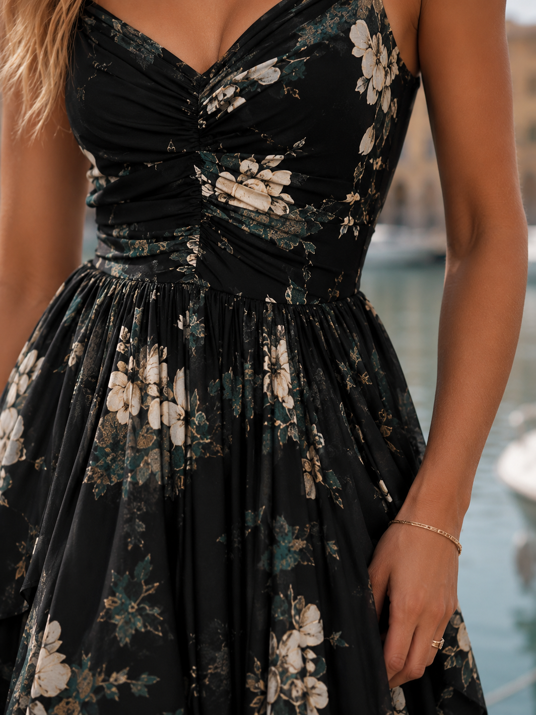 Celeste | Elegant Floral Asymmetric Maxi Dress – Women's Wedding Guest Dress & Summer Cocktail Dress 3